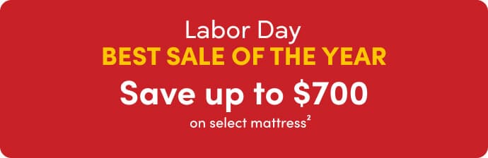 Best Sale of the Year Save up to $700 on select mattresses + free adjustable base.