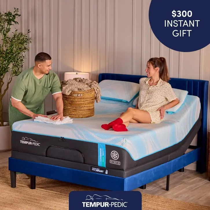 Save up to $700 on select Tempur-Pedic adjustable mattress sets at Mattress Firm. Plus, get a $300 instant gift toward a total sleep solution.