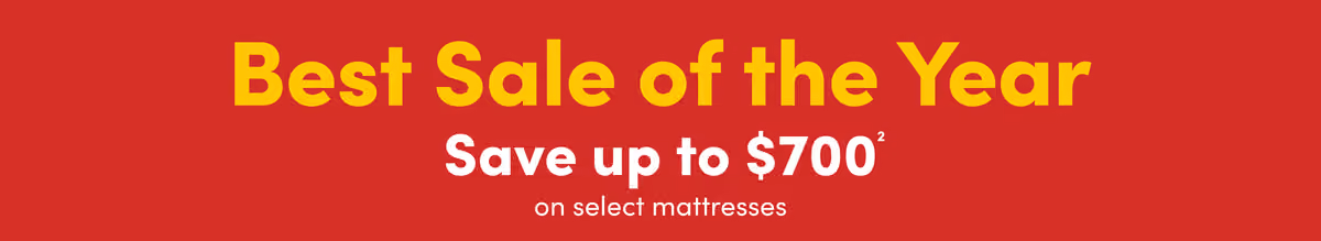 Best Sale of the Year Save up to $700 on select mattresses + free adjustable base.